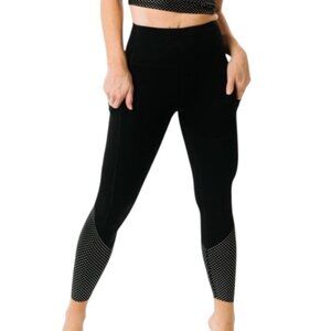 Zyia Nightout Black High Rise Athlete Yoga Workout Casual Leggings Size 8/10